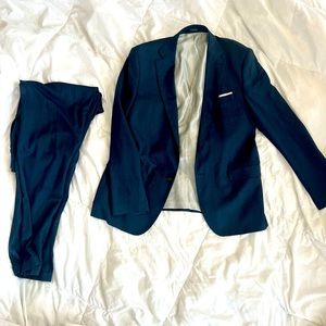 Blue Men Zara Blazer and Pants